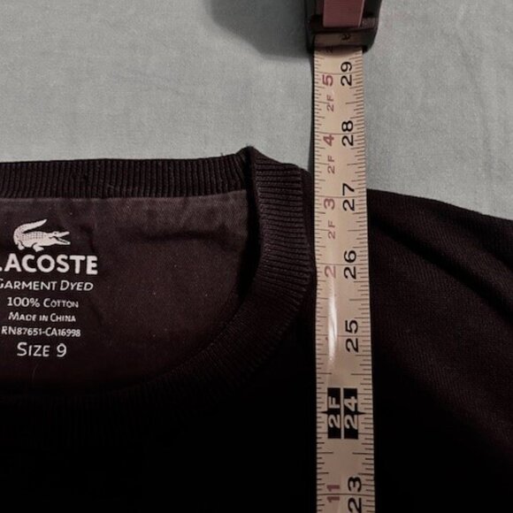 Lacoste Mens Long Sleeve Cotton Crewneck Shirt Navy Blue Size 9 (4XL) Navy Croc - Picture 9 of 10